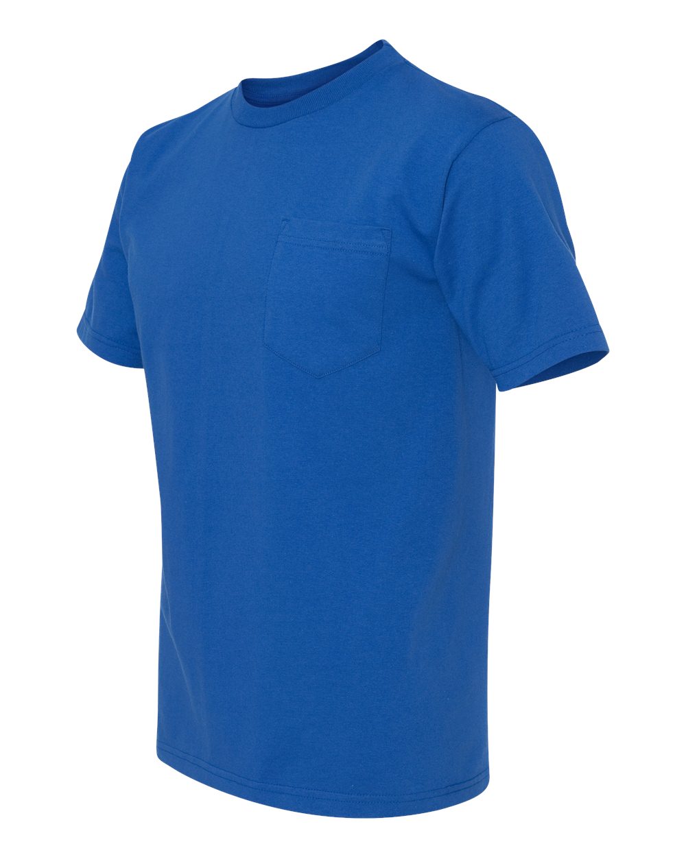 Unisex Union-Made Pocket T-Shirt - Side - B03879753 - Royal Blue
