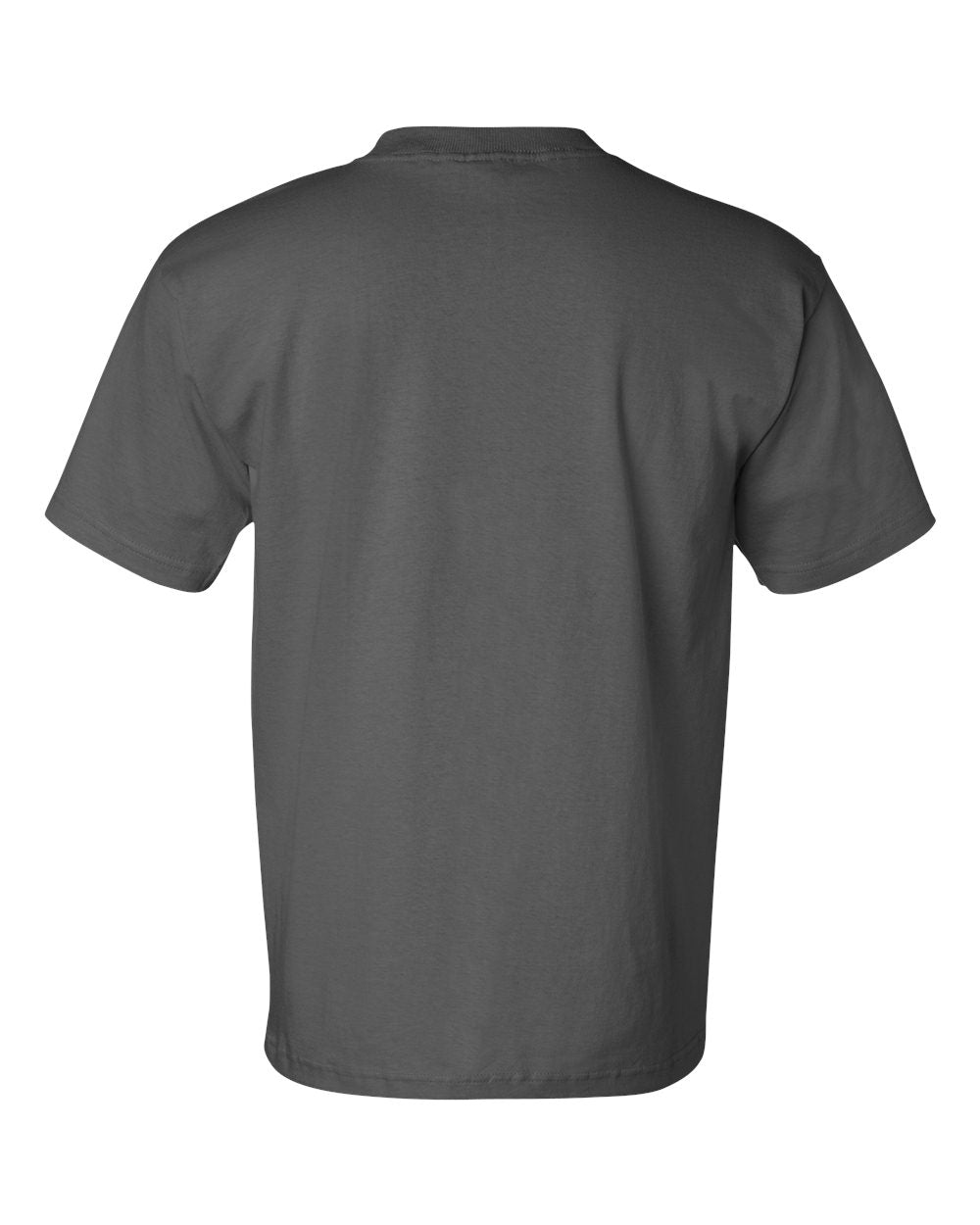 Unisex USA-Made Pocket T-Shirt - Back - B04279093 - Charcoal
