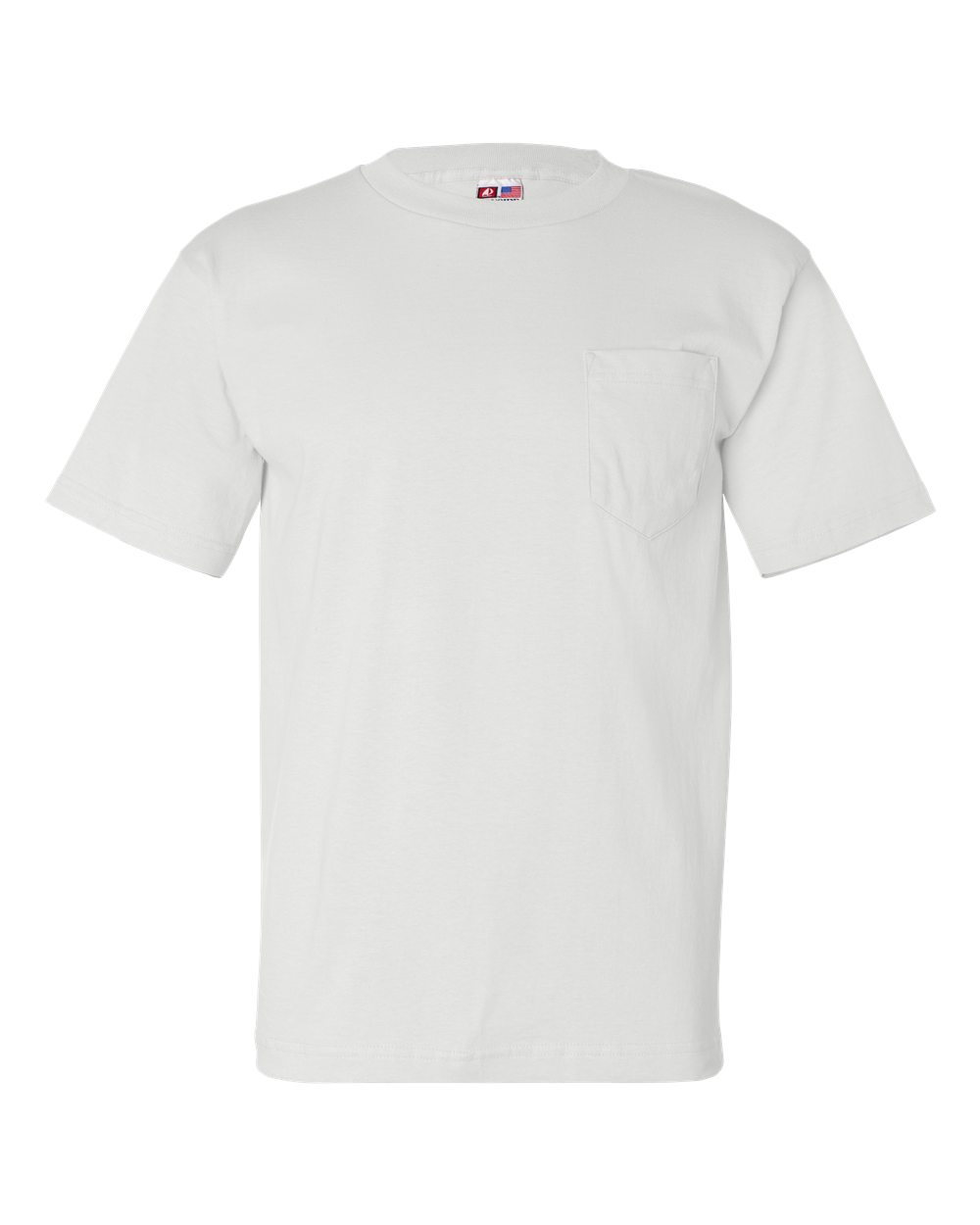 Unisex USA-Made Pocket T-Shirt - Front - B04279003 - White