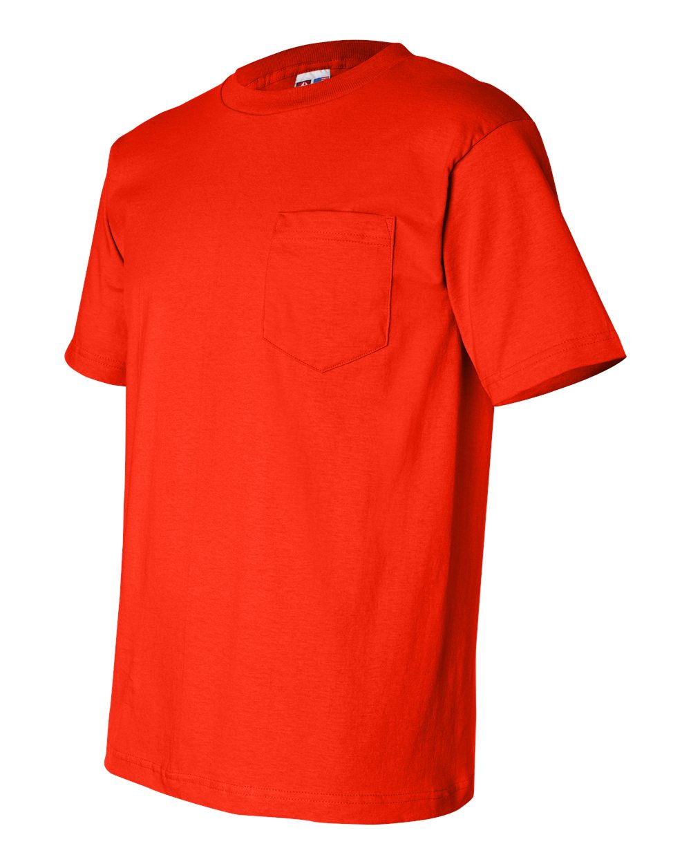 Unisex USA-Made Pocket T-Shirt - Side - B04279663 - Orange