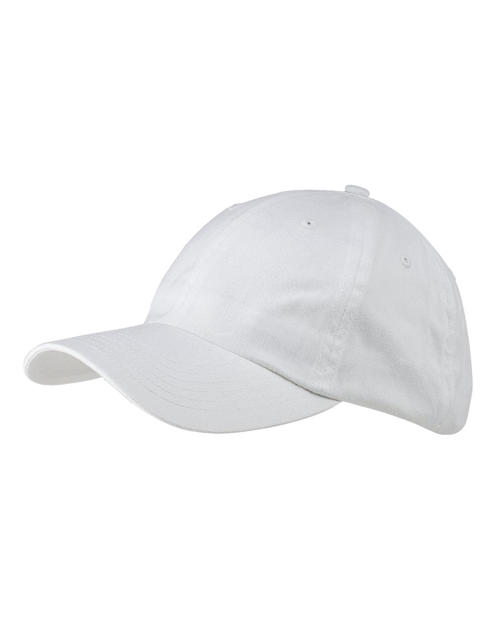 Youth Classic Brushed Twill Cap - Front - B879E8000 - White