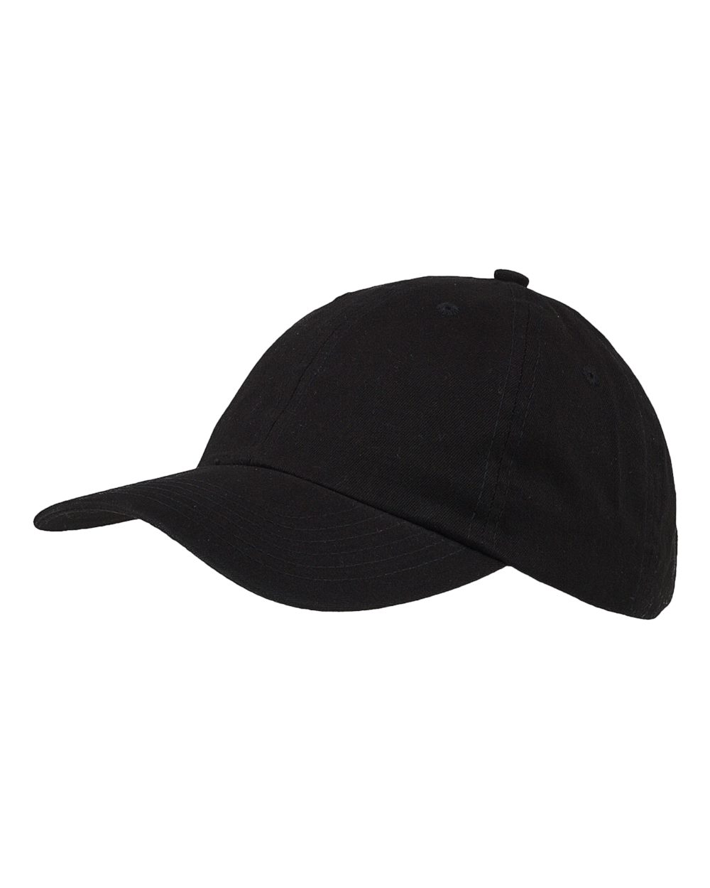 Youth Classic Brushed Twill Cap - Front - B879E8500 - Black