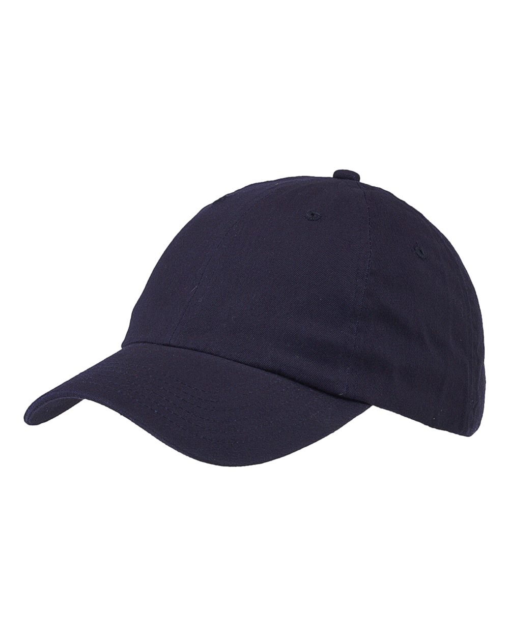 Youth Classic Brushed Twill Cap - Front - B879E8650 - Navy