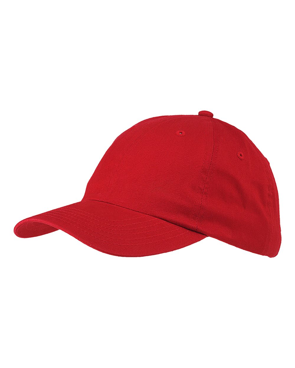 Youth Classic Brushed Twill Cap - Front - B879E8700 - Red