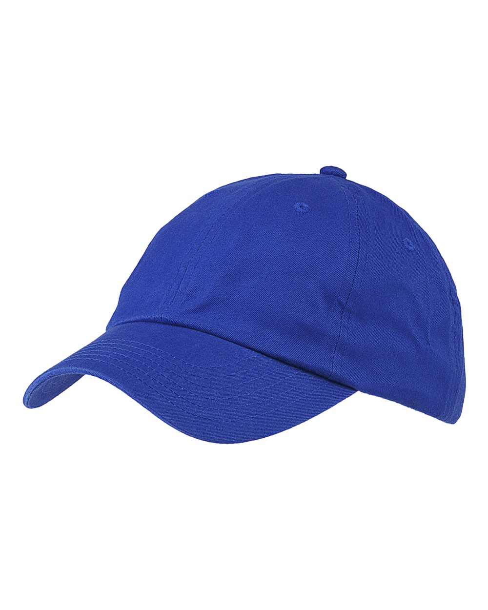 Youth Classic Brushed Twill Cap - Front - B879E8750 - Royal