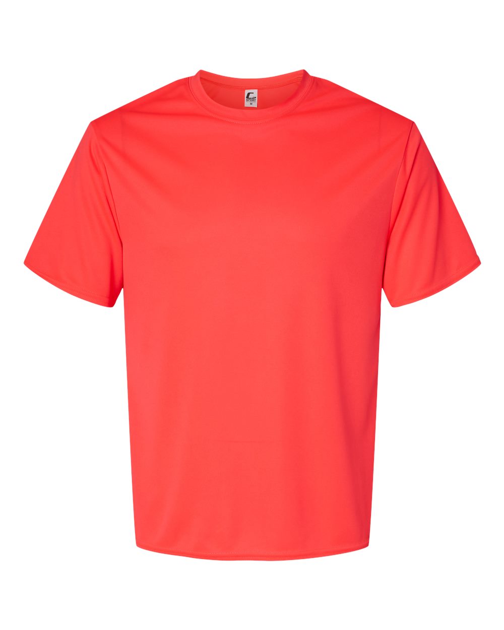 Unisex Performance T-Shirt - Front - B09285272 - Hot Coral