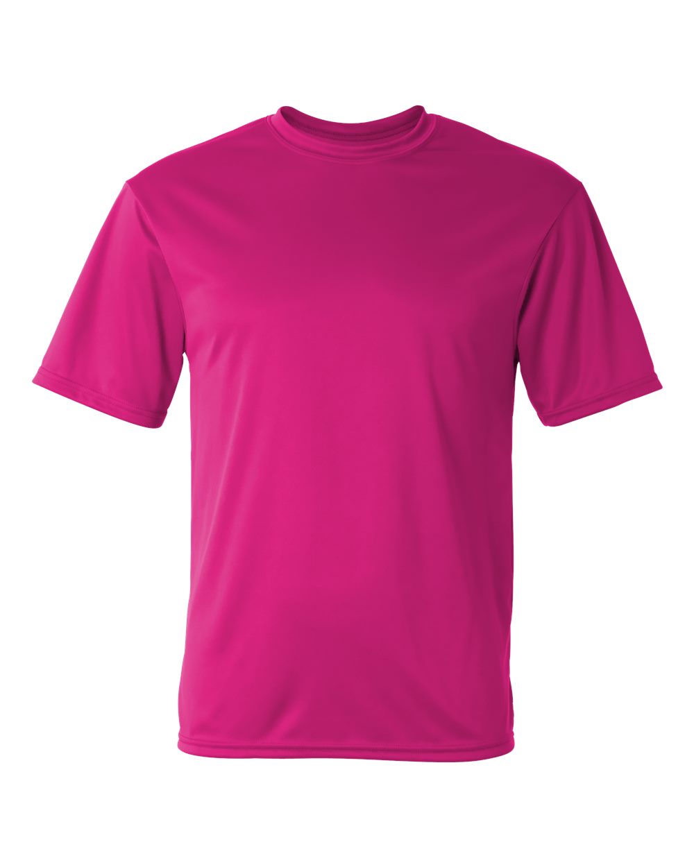 Unisex Performance T-Shirt - Front - B09285312 - Hot Pink
