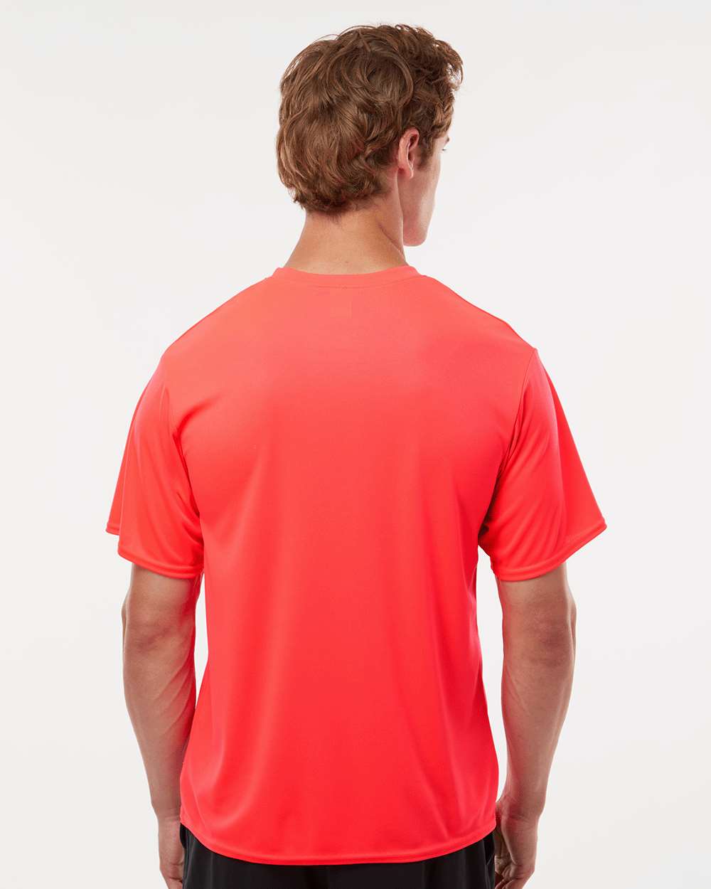Unisex Performance T-Shirt - OnModelBack - B09285272 - Hot Coral
