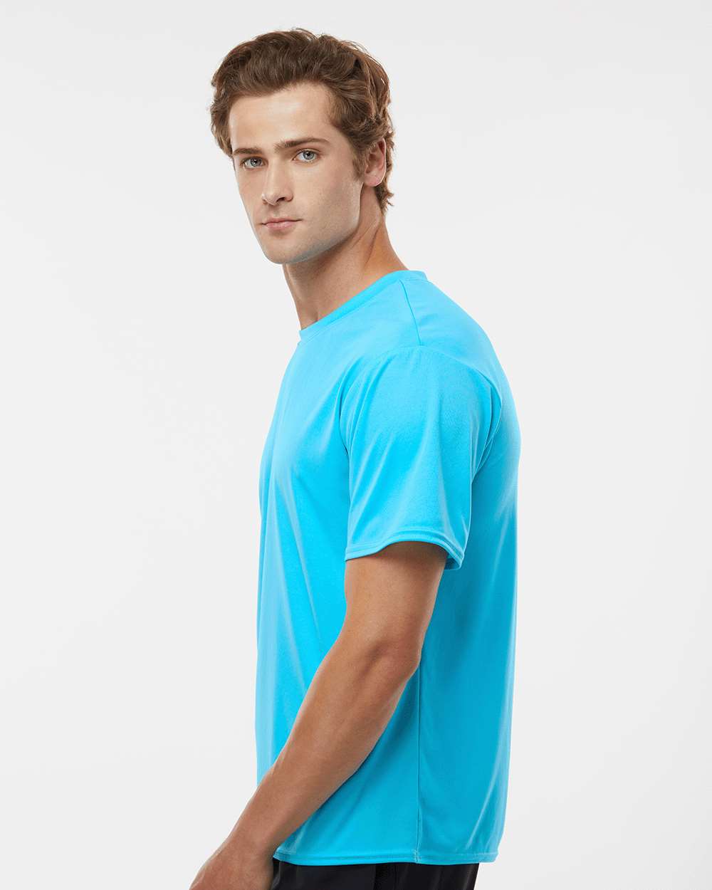 Unisex Performance T-Shirt - OnModelSide - B09285062 - Electric Blue