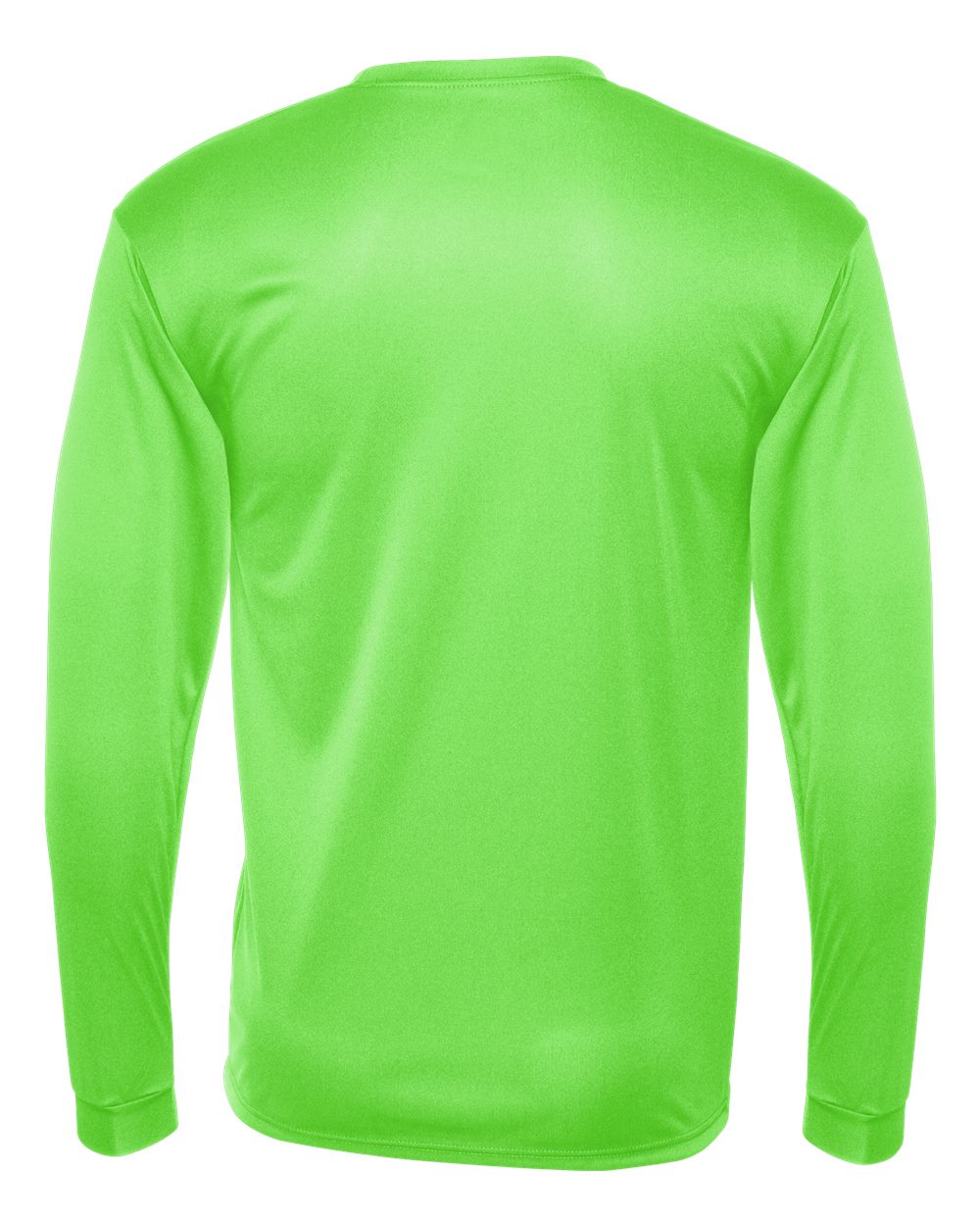 Unisex Performance Long Sleeve T-Shirt - Back - B85585163 - Lime