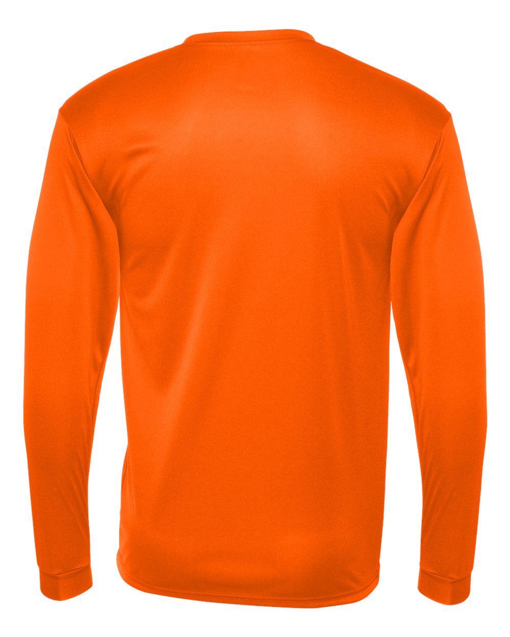 Unisex Performance Long Sleeve T-Shirt - Back - B85585183 - Safety Orange