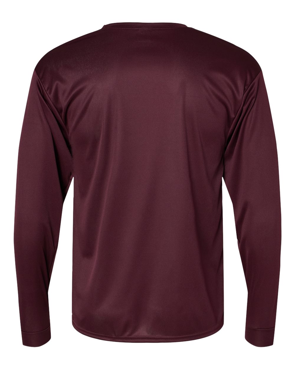 Unisex Performance Long Sleeve T-Shirt - Back - B85585533 - Maroon