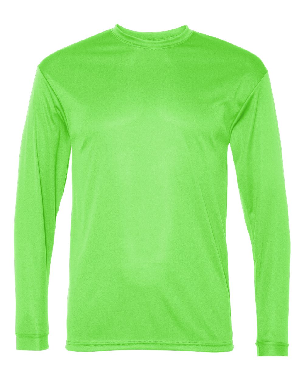 Unisex Performance Long Sleeve T-Shirt - Front - B85585163 - Lime
