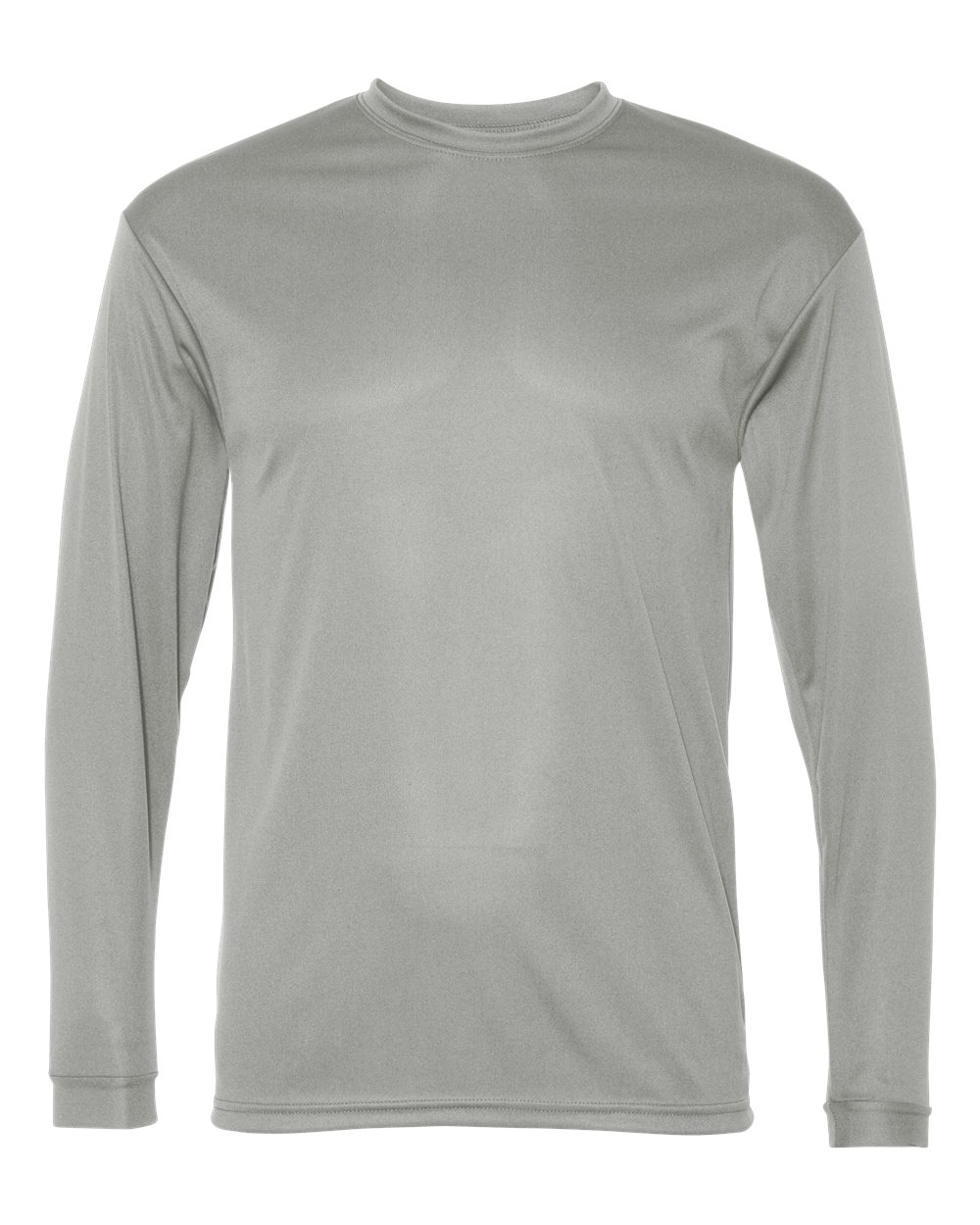 Unisex Performance Long Sleeve T-Shirt - Front - B85585353 - Silver