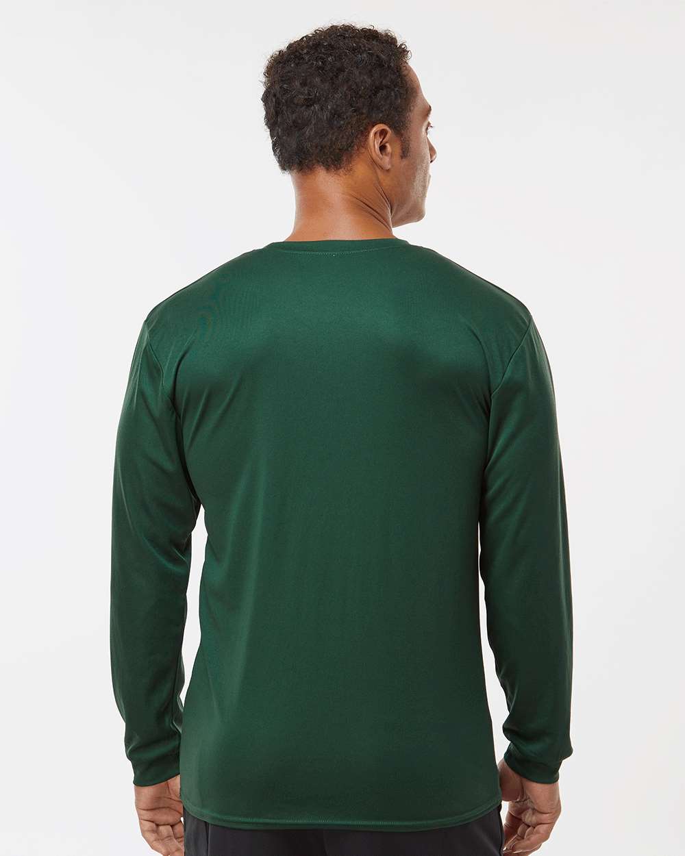 Unisex Performance Long Sleeve T-Shirt - OnModelBack - B85585543 - Forest