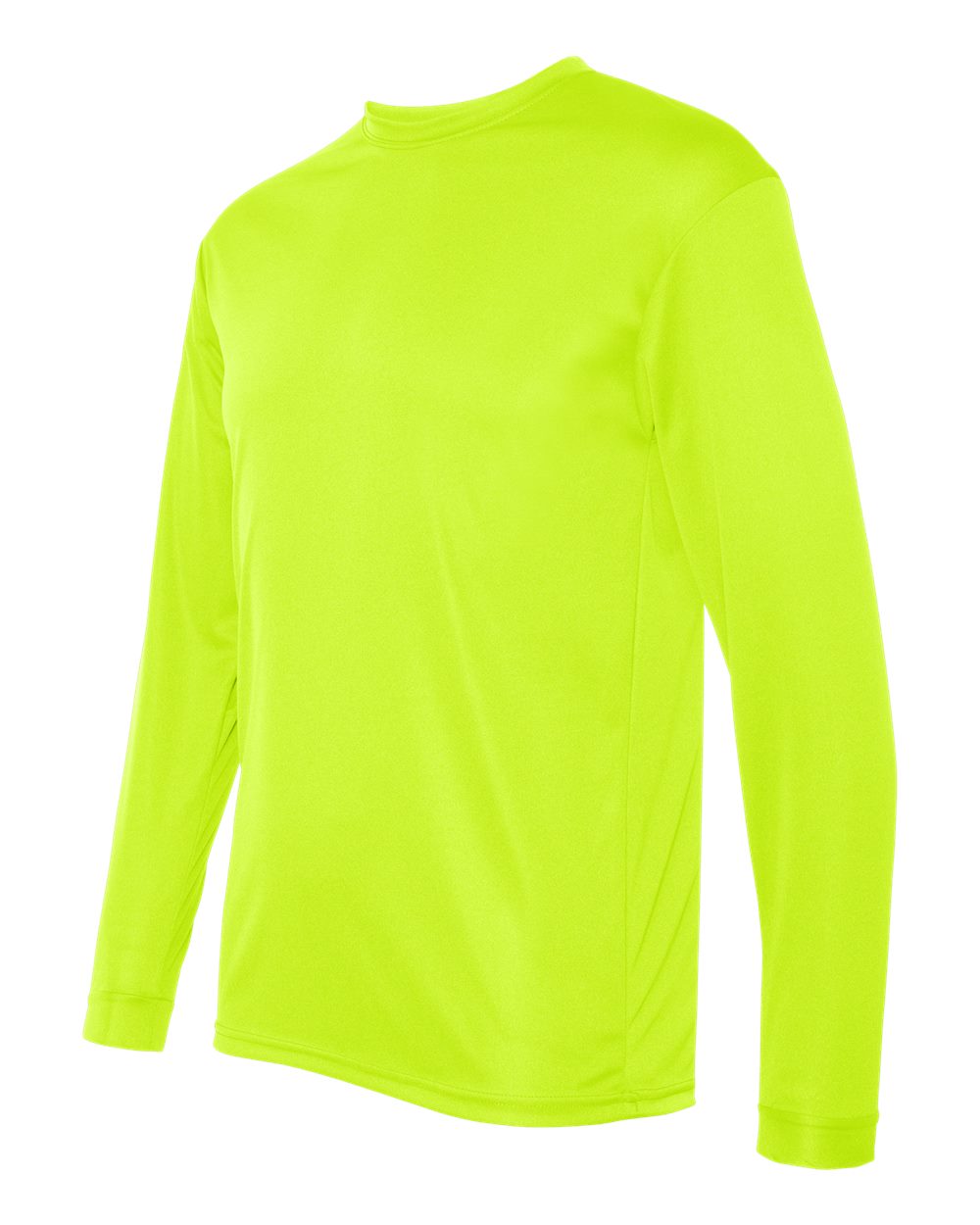 Unisex Performance Long Sleeve T-Shirt - Side - B85585173 - Safety Yellow