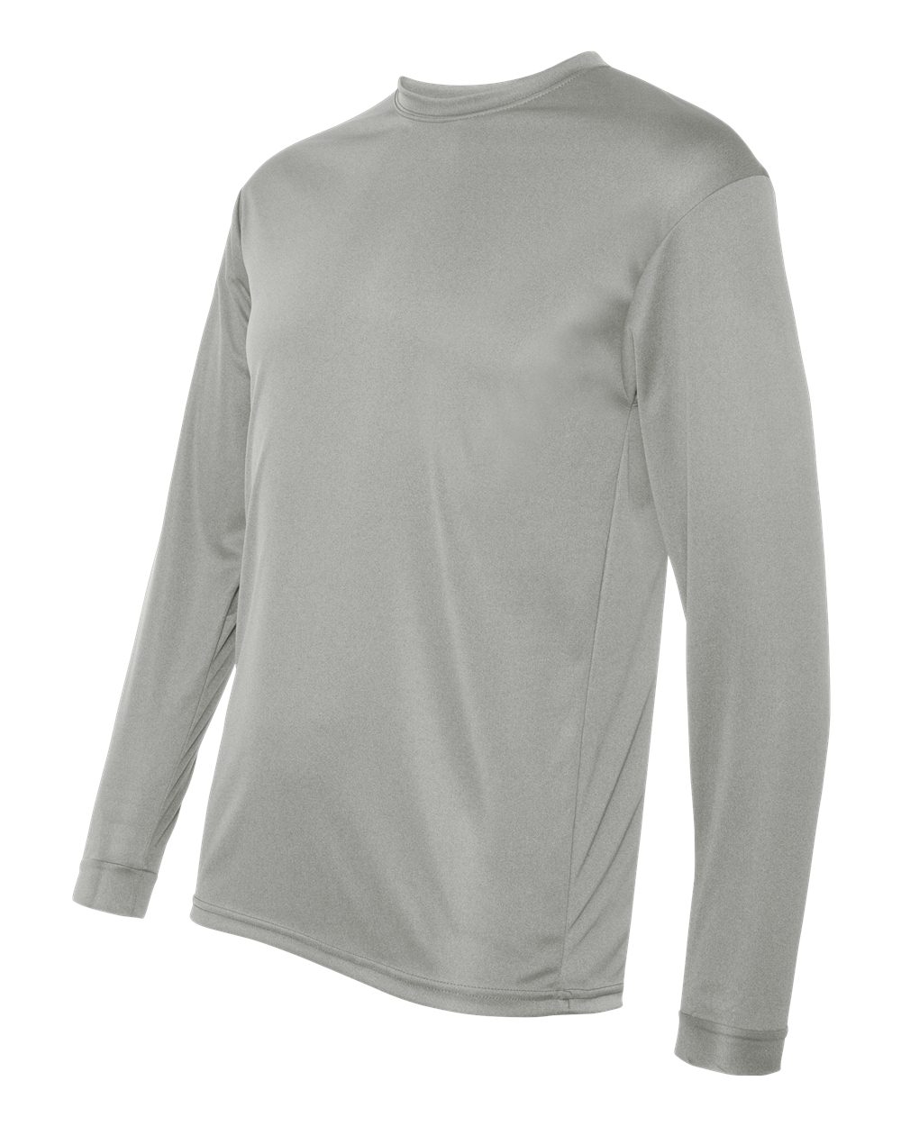 Unisex Performance Long Sleeve T-Shirt - Side - B85585353 - Silver