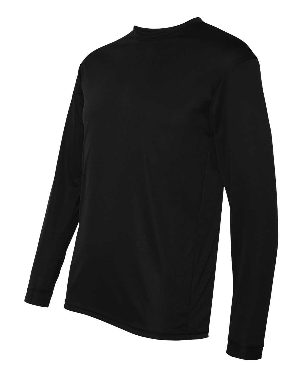 Unisex Performance Long Sleeve T-Shirt - Side - B85585503 - Black