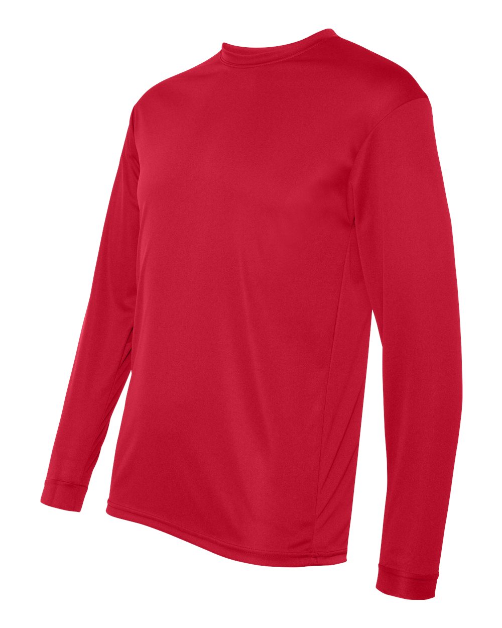 Unisex Performance Long Sleeve T-Shirt - Side - B85585703 - Red