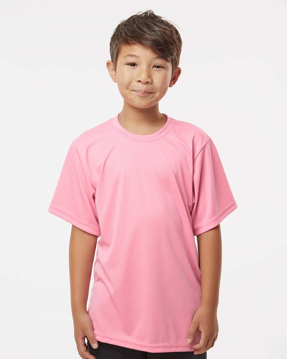 Youth Performance T-Shirt - OnModelFront - B85685302 - Pink