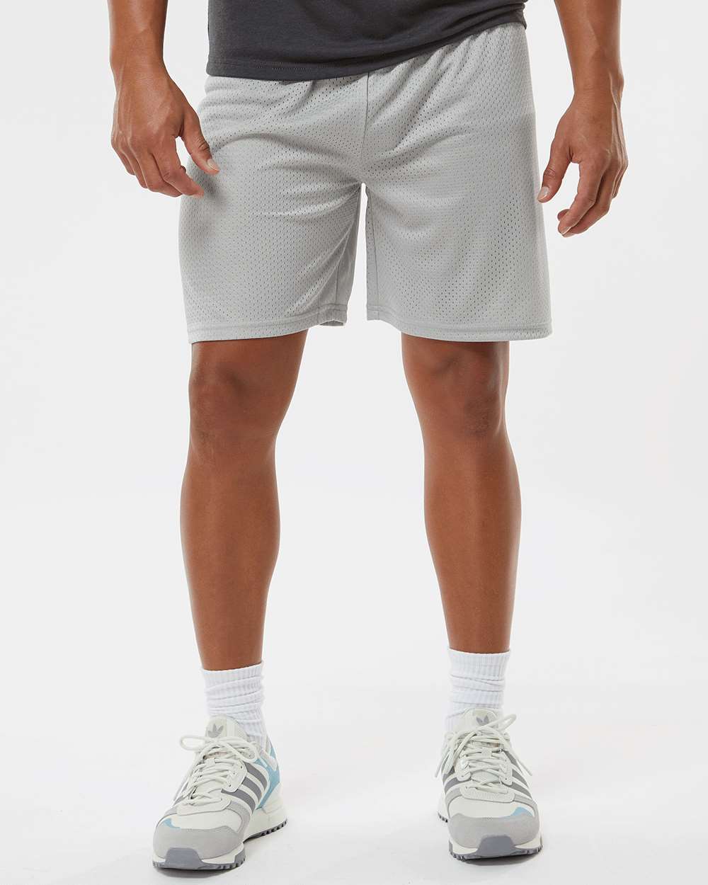 Men's Mesh 7" Shorts - OnModelFront - B89785353 - Silver