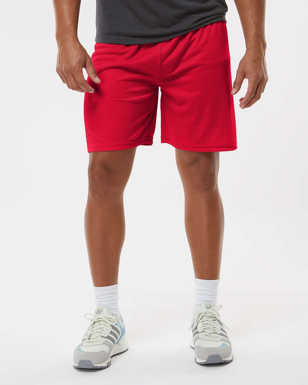 Men's Mesh 7" Shorts - OnModelFront - B89785703 - Red