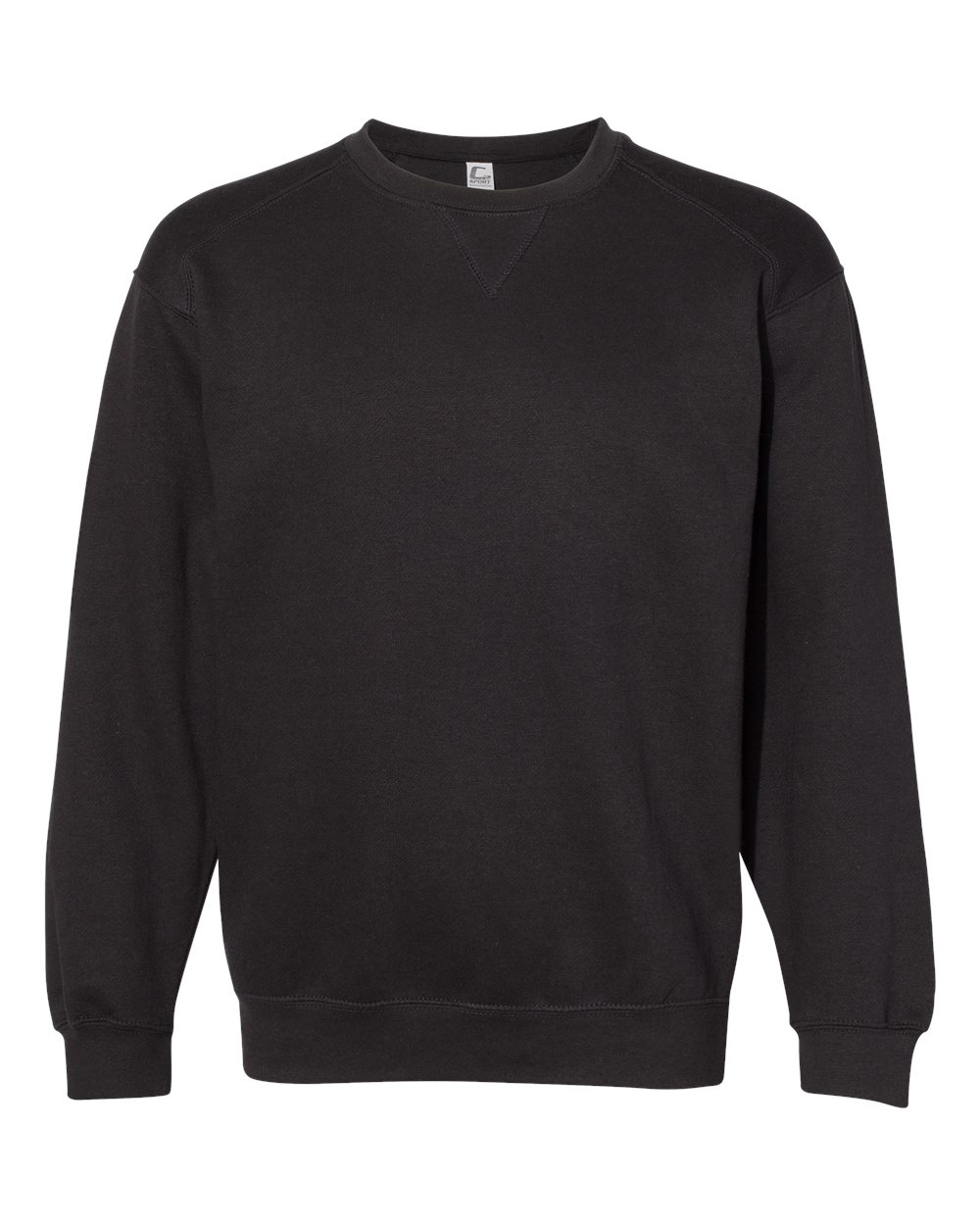 Men's Crewneck Sweatshirt - Front - B24485502 - Black