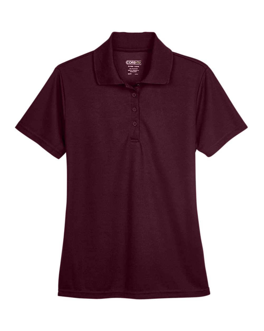 Women's Origin Performance Piqué Polo - Front - B205A7532 - Burgundy
