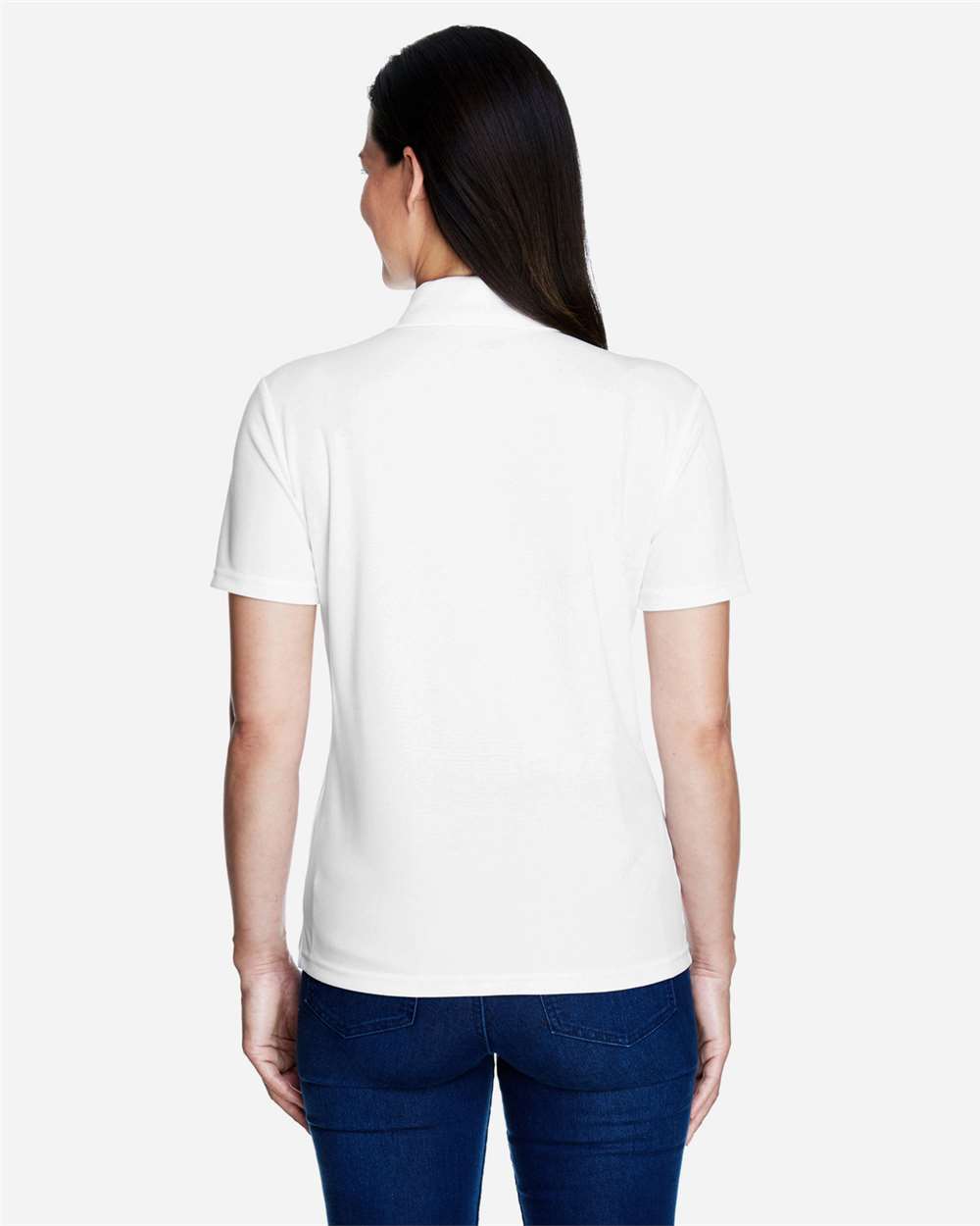 Women's Origin Performance Piqué Polo - OnModelBack - B205A7002 - White