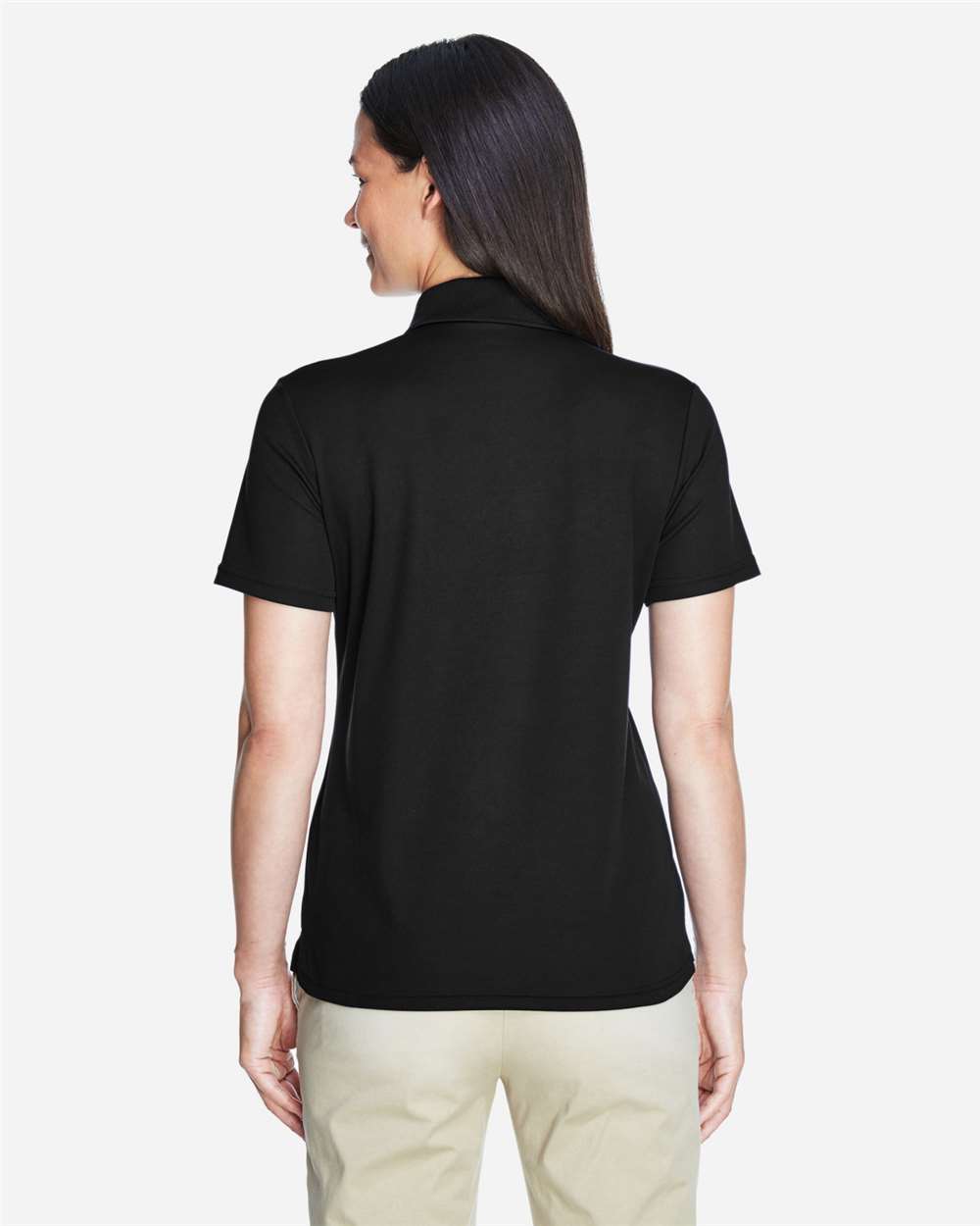 Women's Origin Performance Piqué Polo - OnModelBack - B205A7502 - Black