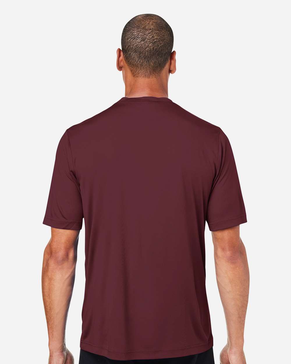 Unisex Capital Performance T-Shirt - OnModelBack - B254A7532 - Burgundy