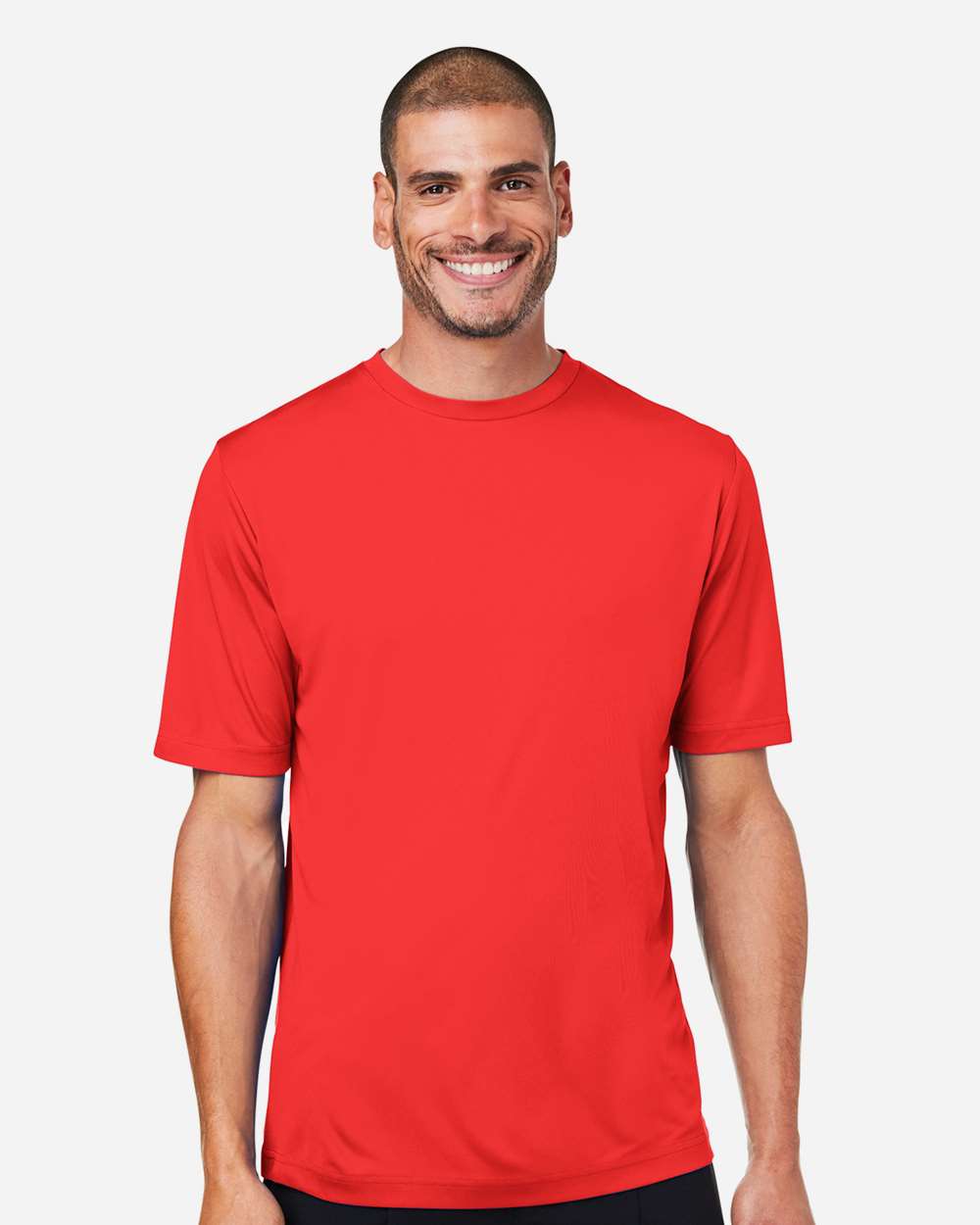 Unisex Capital Performance T-Shirt - OnModelFront - B254A7102 - Marina Red