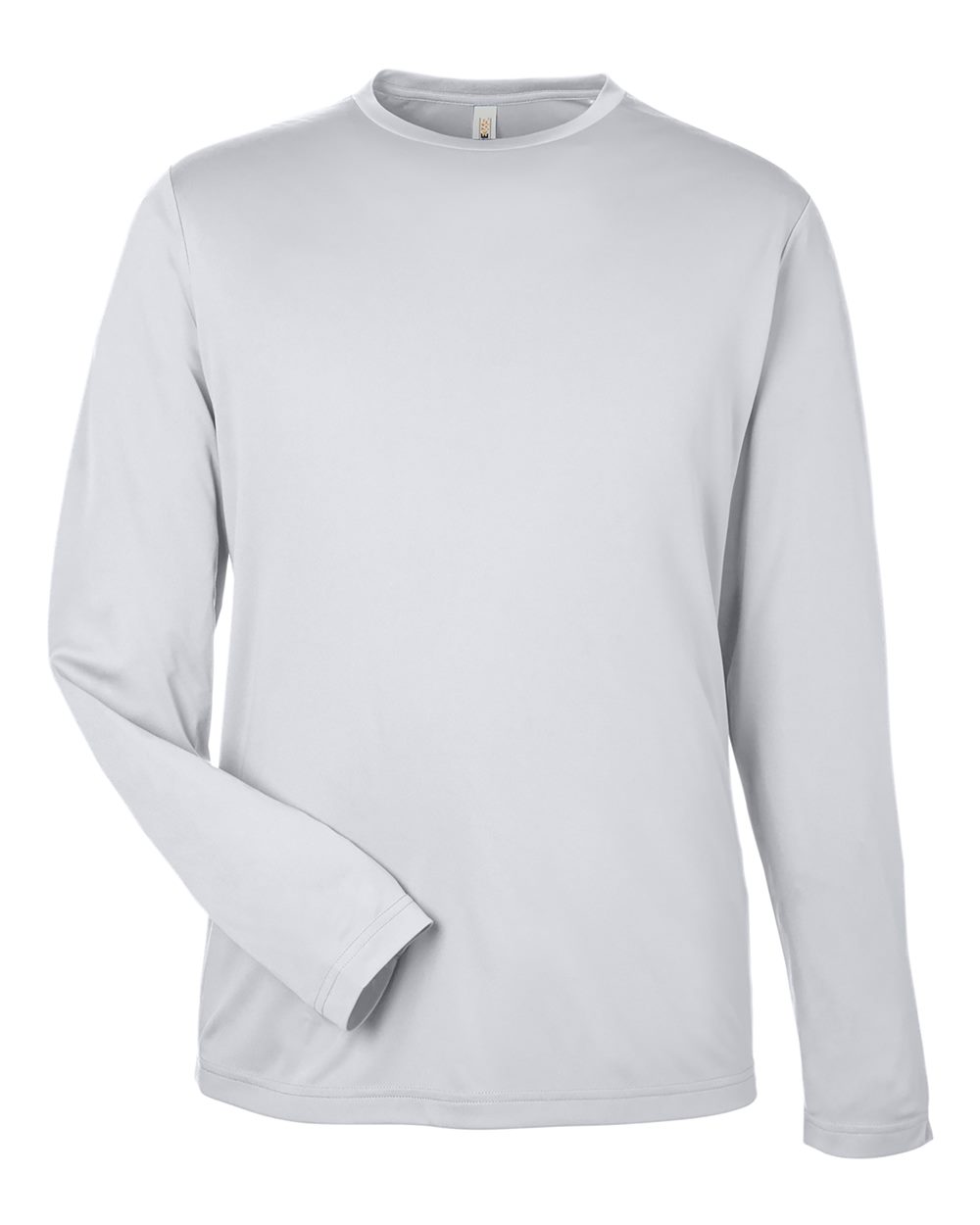 Unisex Capital Long Sleeve Performance T-Shirt - Front - B267A7352 - Platinum