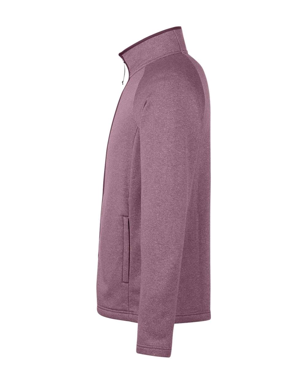 Men's Venture Heathered Stripe Full-Zip - DirectSide - B311A7543 - Burgundy/ White