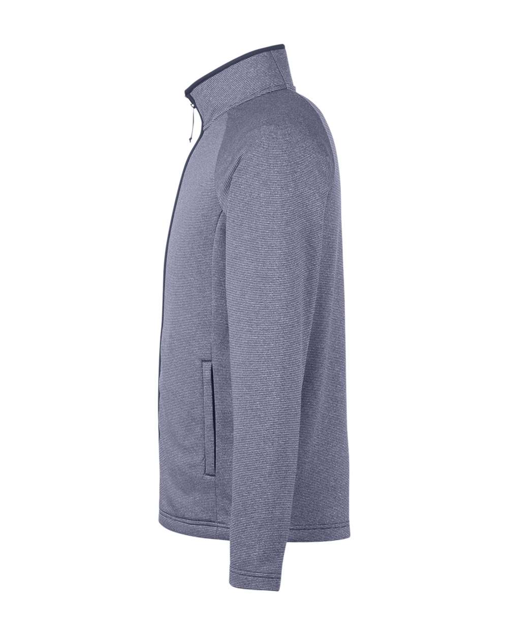 Men's Venture Heathered Stripe Full-Zip - DirectSide - B311A7653 - Classic Navy/ White