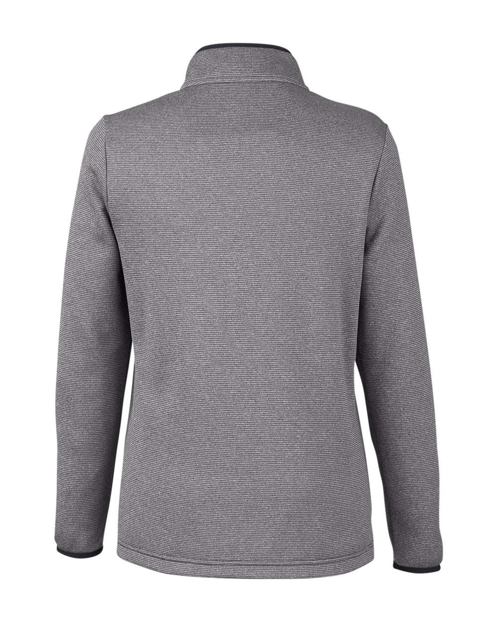 Women's Venture Heathered Stripe Quarter-Zip Pullover - Back - B318A7502 - Black/ White