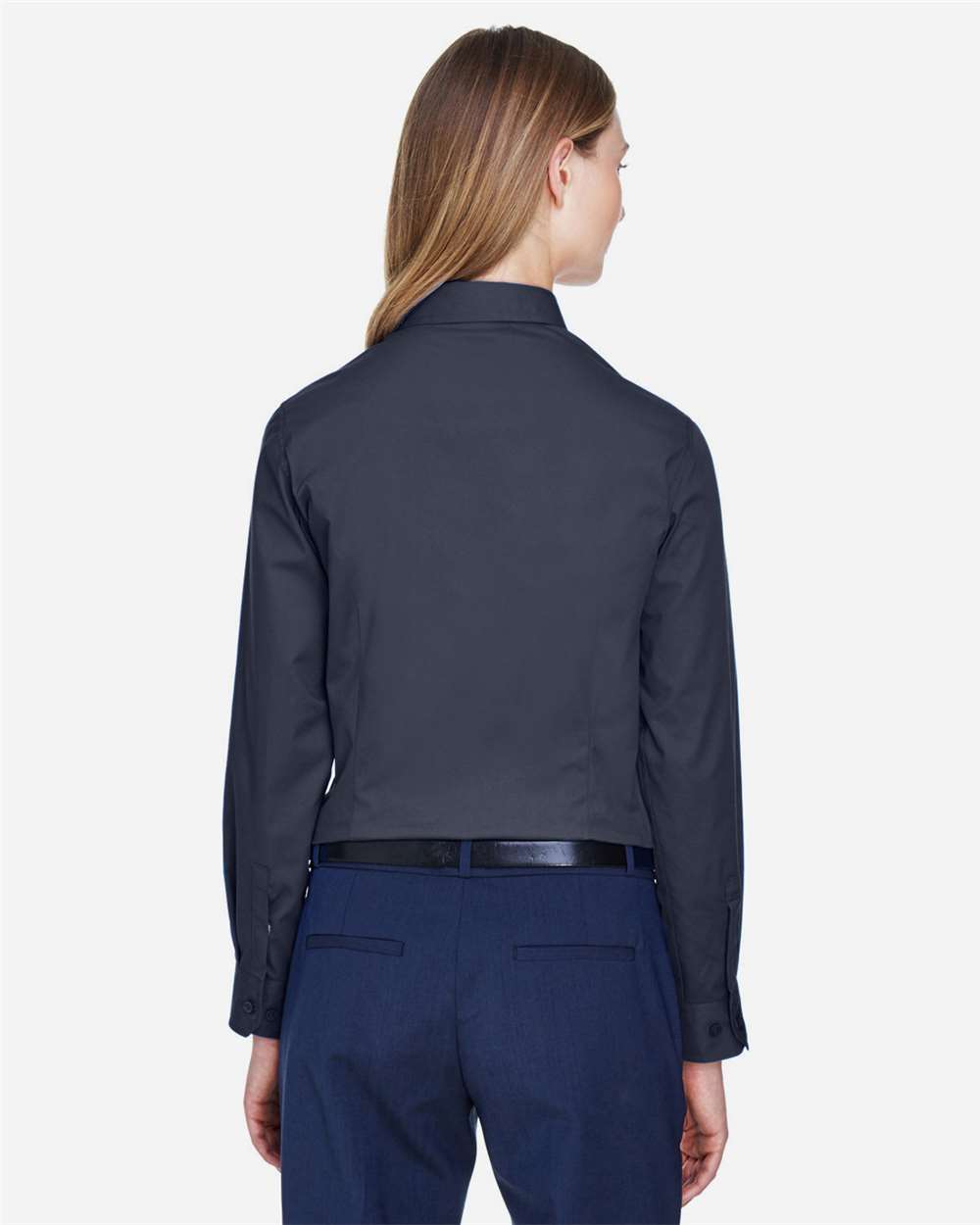 Women's Operate Twill Shirt - OnModelBack - B216A7582 - Carbon