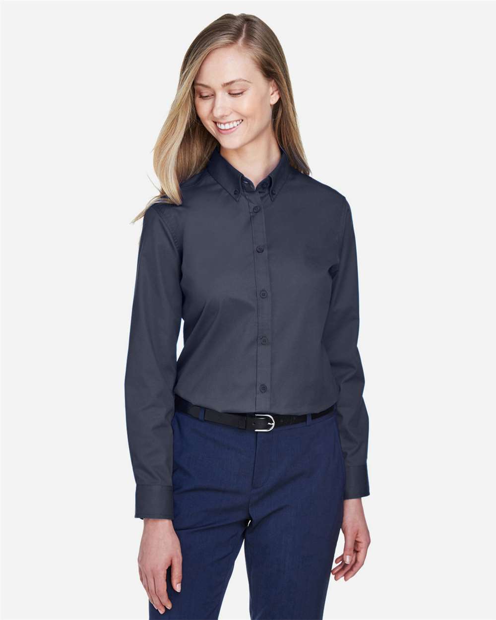 Women's Operate Twill Shirt - OnModelFront - B216A7582 - Carbon