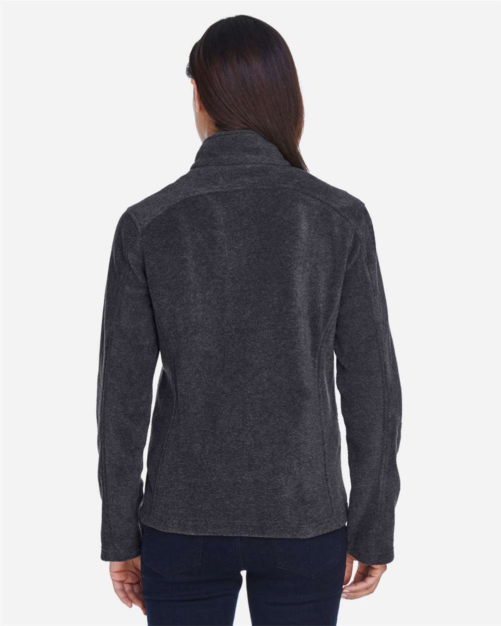 Women's Journey Fleece Jacket - OnModelBack - B213A7582 - Heather Charcoal