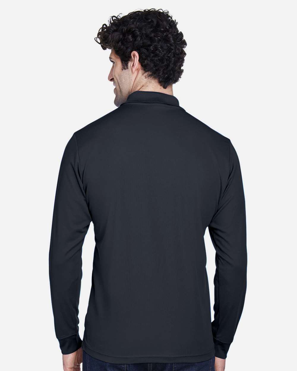 Men's Tall Pinnacle Performance Long Sleeve Piqué Polo - OnModelBack - B239A7585 - Carbon
