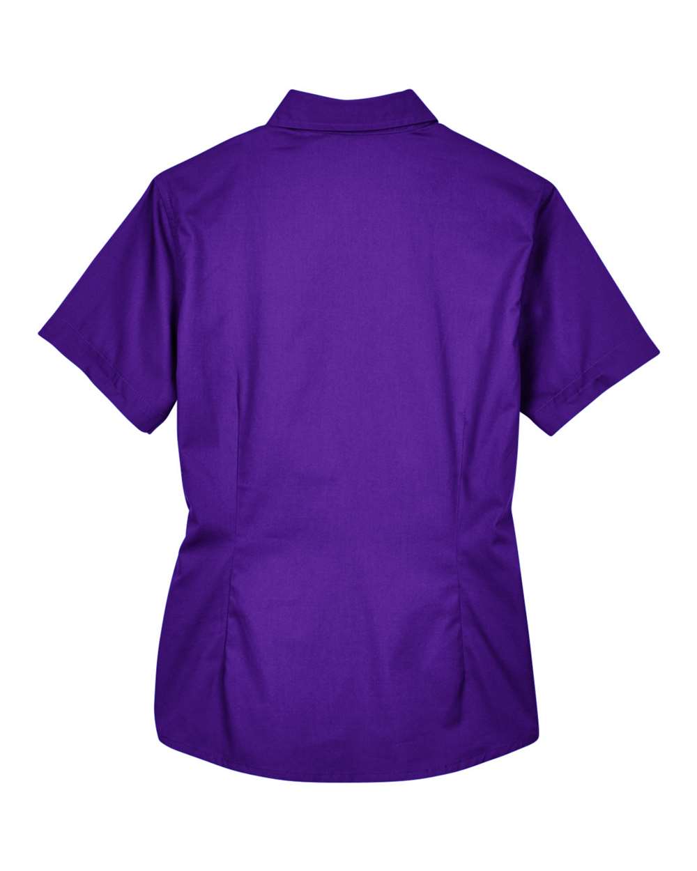 Women's Optimum Short Sleeve Twill Shirt - Back - B217A7672 - Campus Purple
