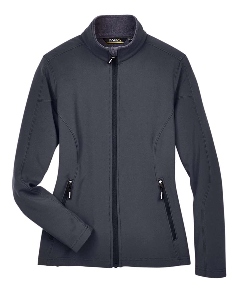 Women's Cruise Two-Layer Fleece Bonded Soft Shell Jacket - Front - B210A7582 - Carbon