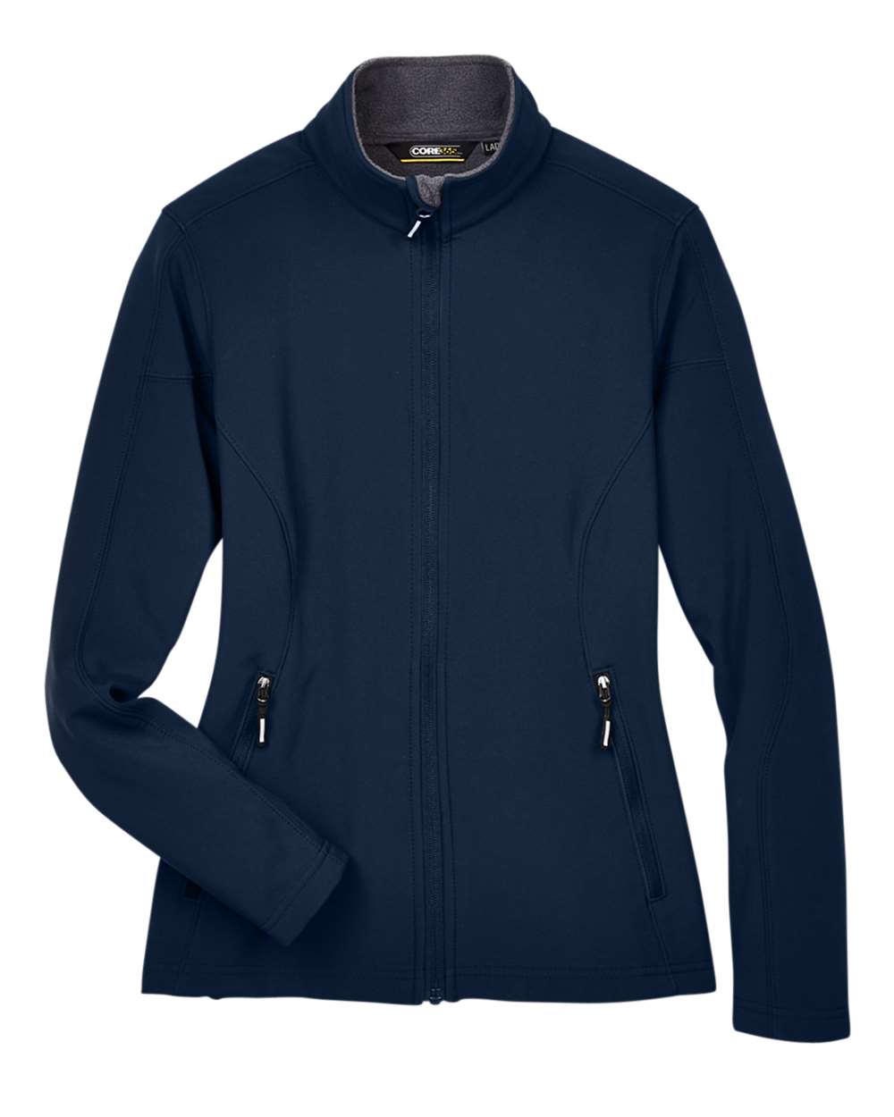 Women's Cruise Two-Layer Fleece Bonded Soft Shell Jacket - Front - B210A7652 - Classic Navy