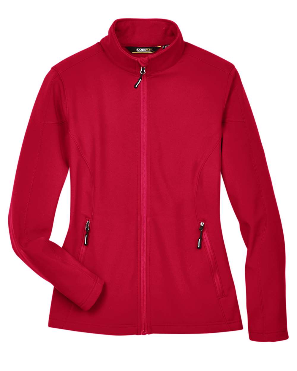 Women's Cruise Two-Layer Fleece Bonded Soft Shell Jacket - Front - B210A7702 - Classic Red