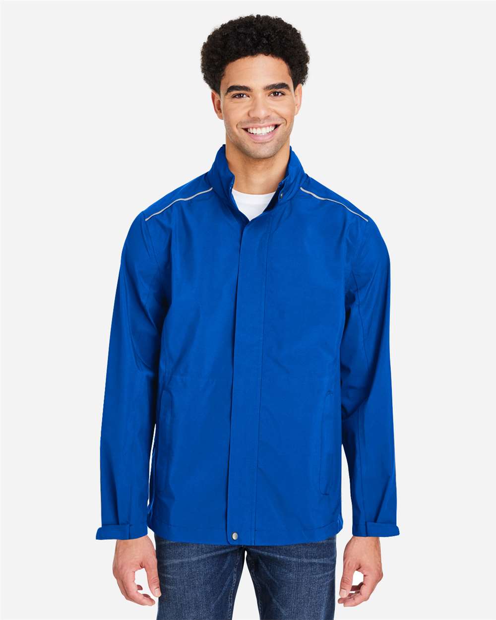 Men's Barrier Rain Jacket - OnModelFront - B308A7753 - True Royal