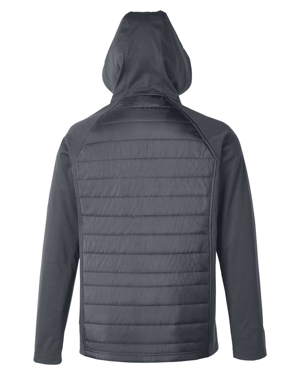 Unisex Techno Lite Hybrid Hooded Jacket - Back - B323A7582 - Carbon