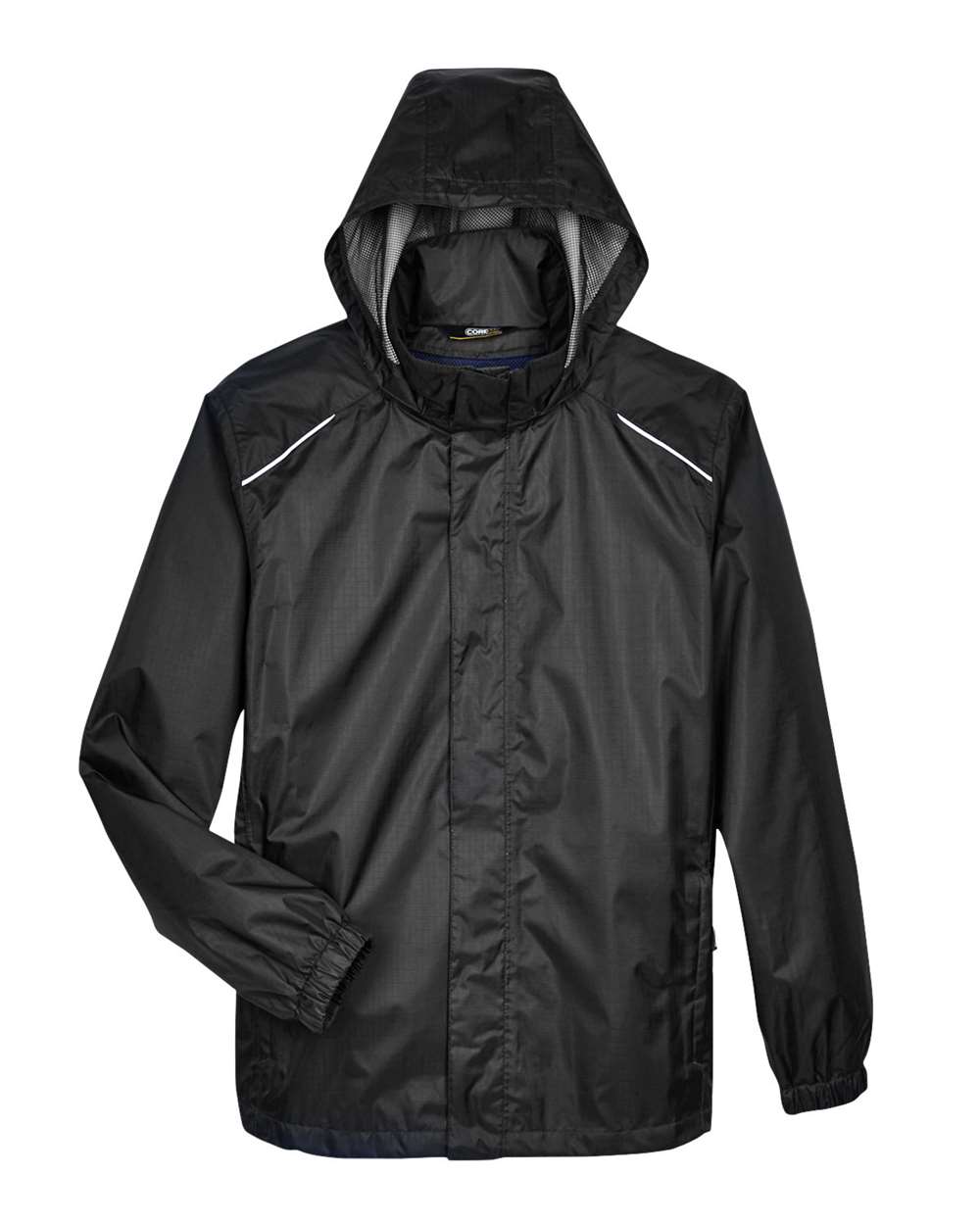 Men's Climate Seam Sealed Lightweight Variegated Ripstop Jacket - Front - B230A7503 - Black