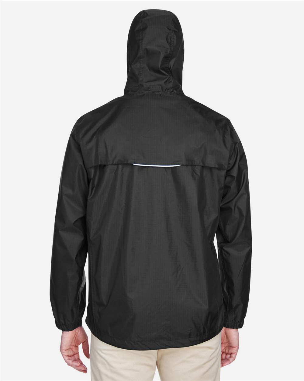 Men's Climate Seam Sealed Lightweight Variegated Ripstop Jacket - OnModelBack - B230A7503 - Black