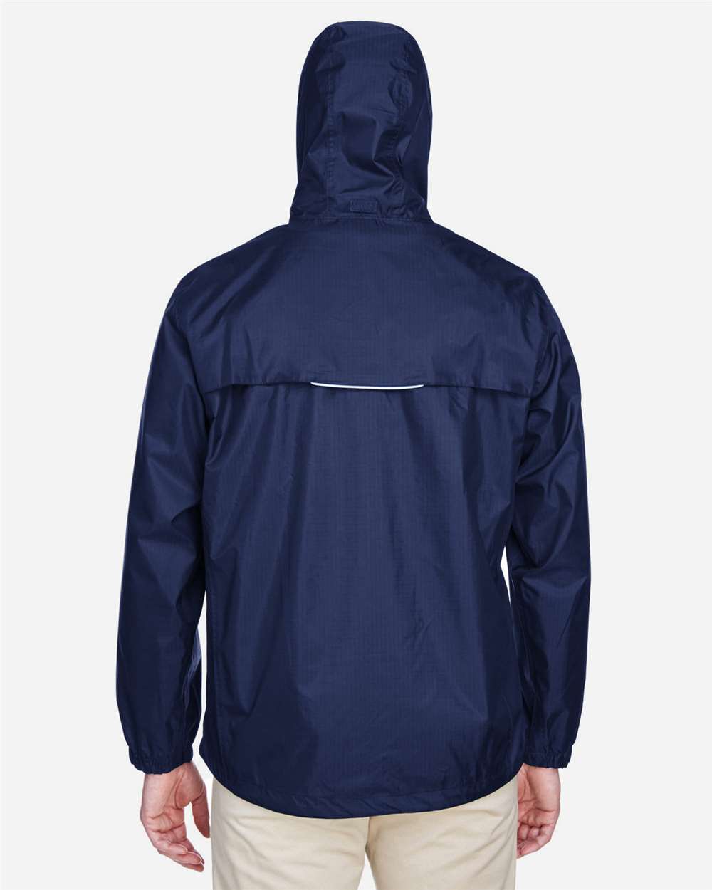 Men's Climate Seam Sealed Lightweight Variegated Ripstop Jacket - OnModelBack - B230A7653 - Classic Navy