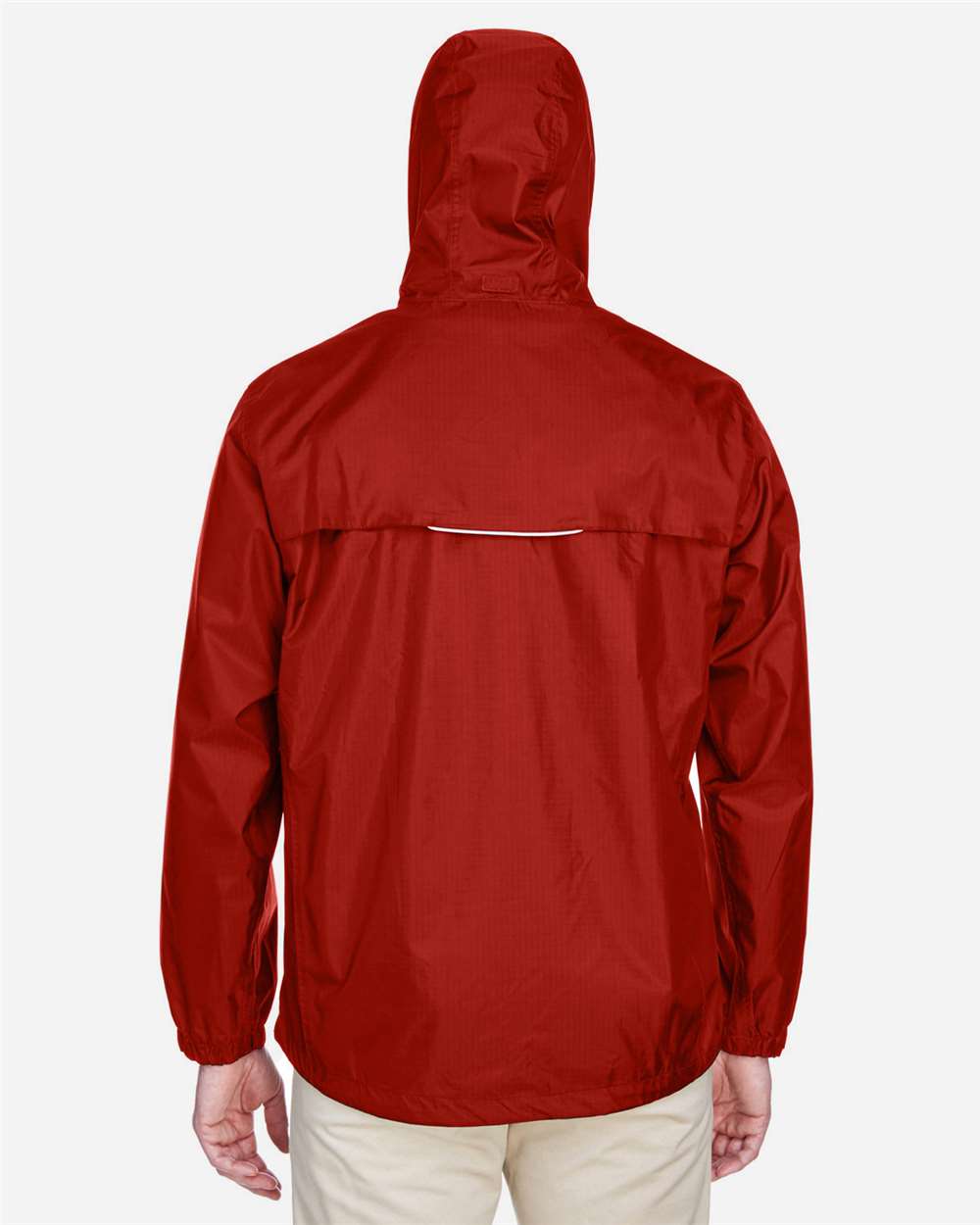 Men's Climate Seam Sealed Lightweight Variegated Ripstop Jacket - OnModelBack - B230A7703 - Classic Red